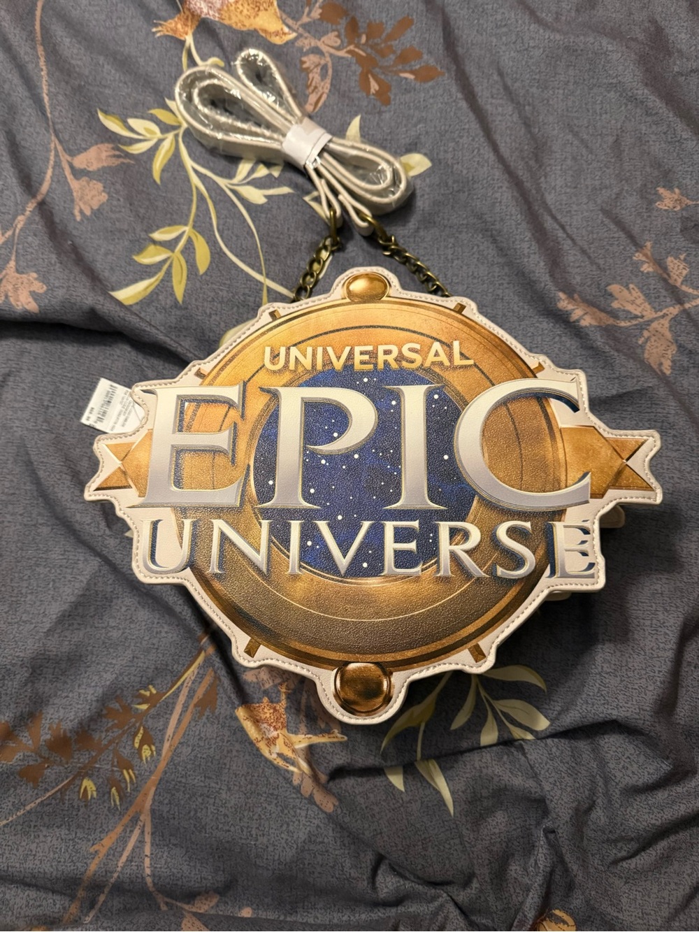 Universal Gold and Blue Epic Universe Logo Crossbody